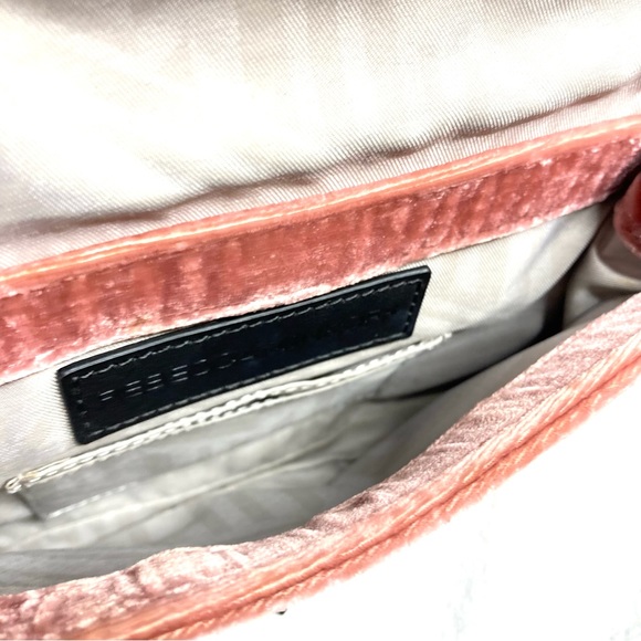 Rebecca Minkoff ‘Small Love’ Pink Velvet Crossbody Bag Dusty Rose - Picture 12 of 16